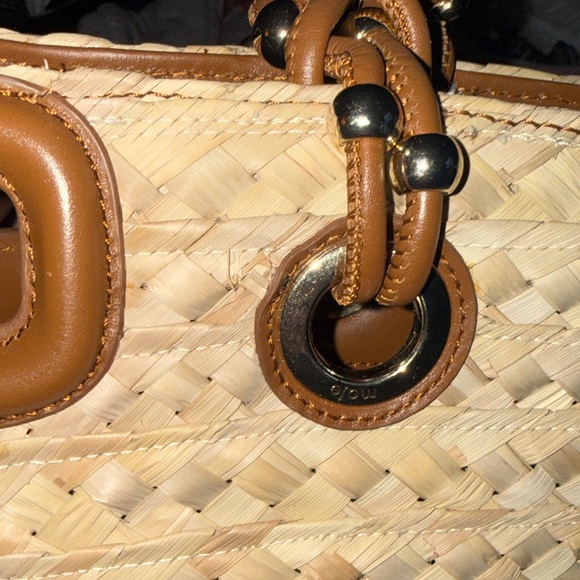 Maje Tan Woven Tote with Leather Handles - Picture 10 of 12
